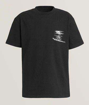 Photocopy Distressed Cutout T-Shirt