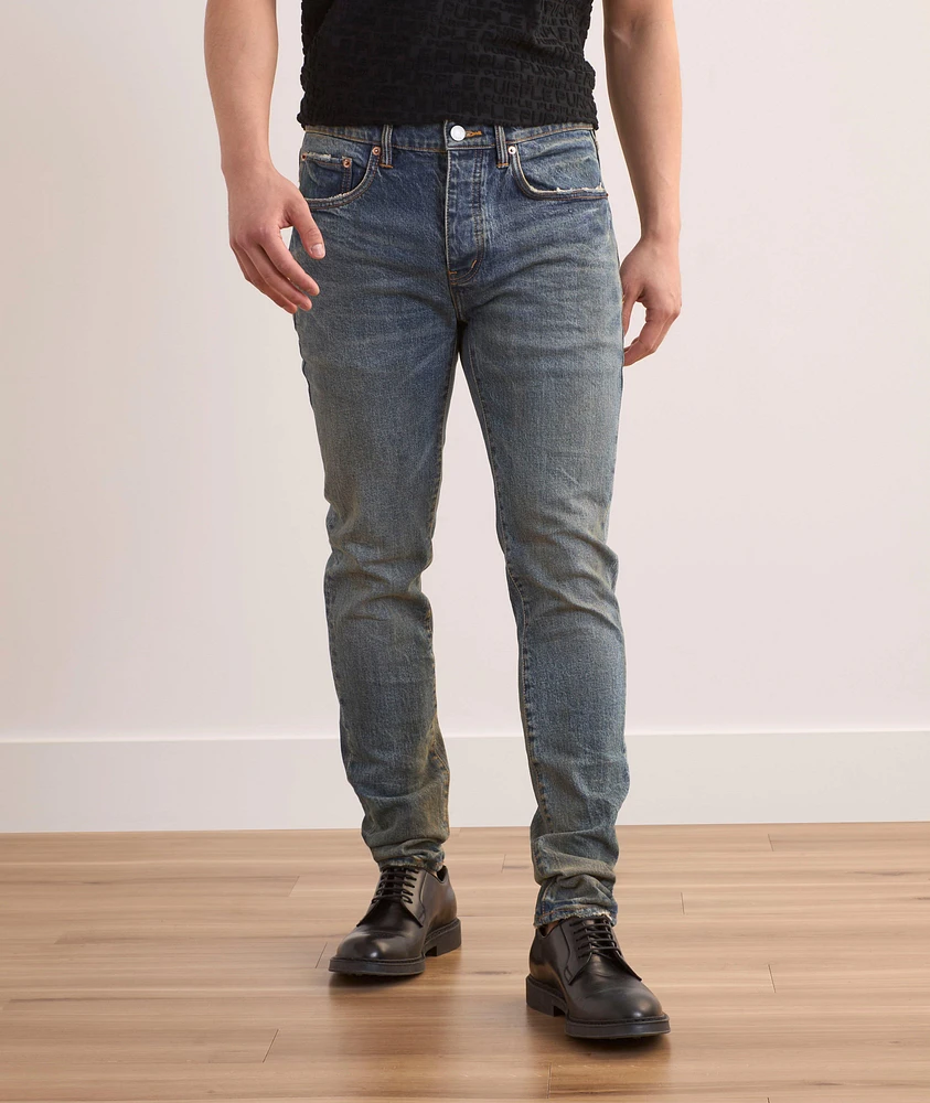 P001 Skinny Cracked Bronze Jeans