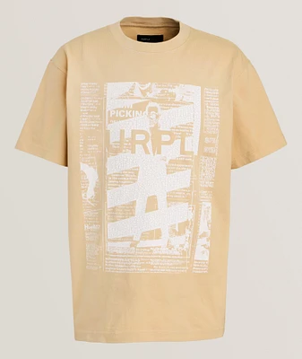 Newsprint Graphic Print T-Shirt