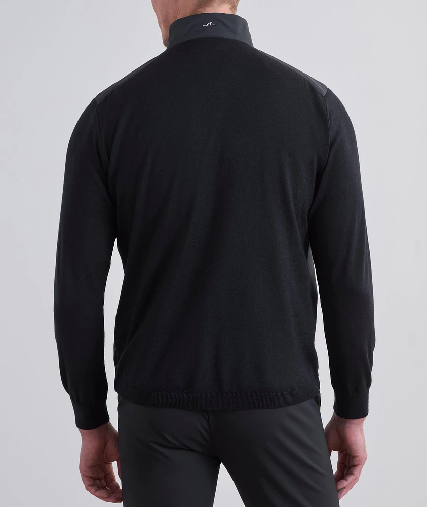 Hybrid Wool-Blend Zip-Up Sweater
