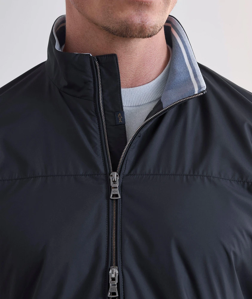 Hybrid Wool-Blend Zip-Up Sweater