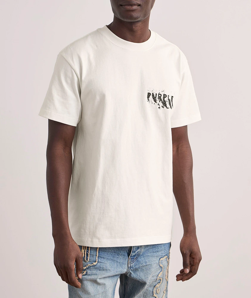 P117 Painted Wordmark Cotton T-Shirt