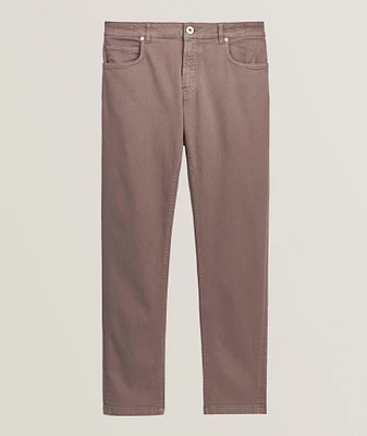 Stretch-Cotton Five-Pocket Pants