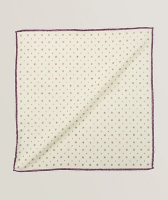 Micro-Geometric Wool-Cotton Pocket Square