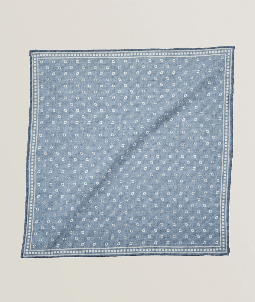 Diamond Wool-Cotton Pocket Square