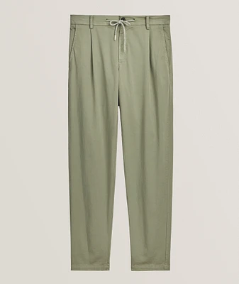 Stretch-Cotton Tapered Pants