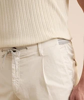 Drawstring Stretch-Cotton Chino Shorts