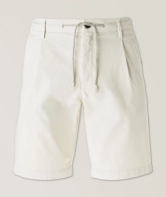 Drawstring Stretch-Cotton Chino Shorts