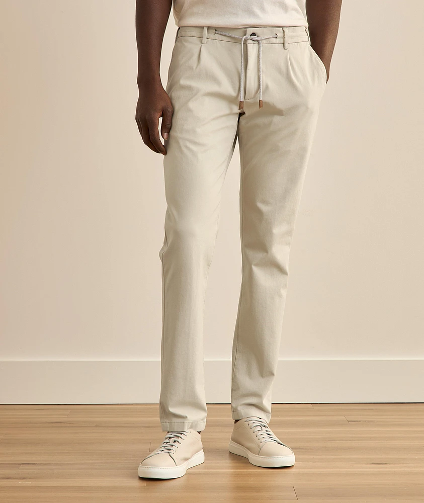 Super Stretch-Cotton Tapered Pants