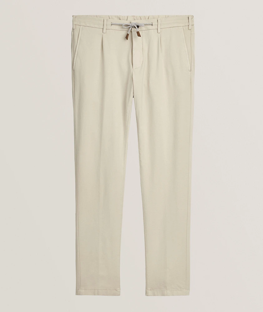 Super Stretch-Cotton Tapered Pants