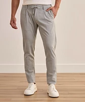 Stretch-Wool Tailored Drawstring Pants