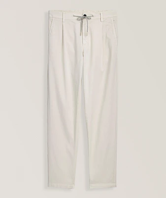 Stretch-Cotton Tapered Pants