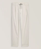 Stretch-Cotton Tapered Pants