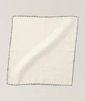 Piped Linen Pocket Square