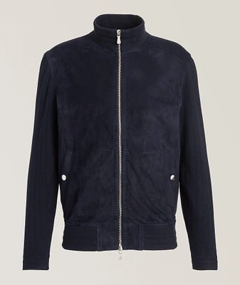 Mixed Media Suede Jacket