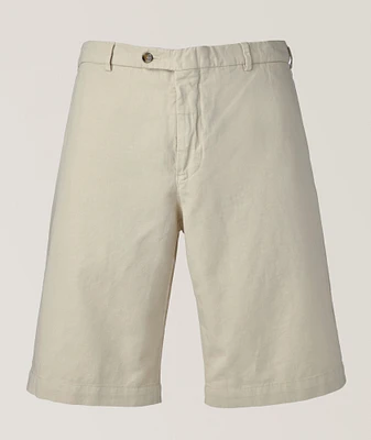 Cotton-Linen Blend Bermuda Shorts