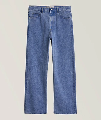 Wide-Leg Denim Jeans