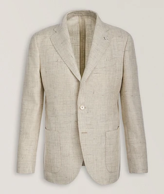 Mélange Linen-Wool Sport Jacket
