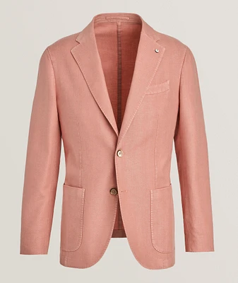 Herringbone Linen-Cotton Sport Jacket