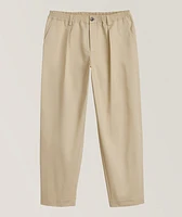 Croppped Cotton Gabardine Drawstring Pants
