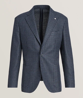 Houndstooth Wool-Blend Sport Jacket