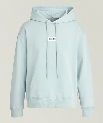 Logo Label Cotton Hooded Sweatshirt
