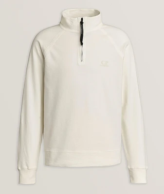 Fleece Cotton Quarter-Zip Sweater