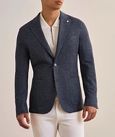 Linen-Cotton Jersey Sport Jacket
