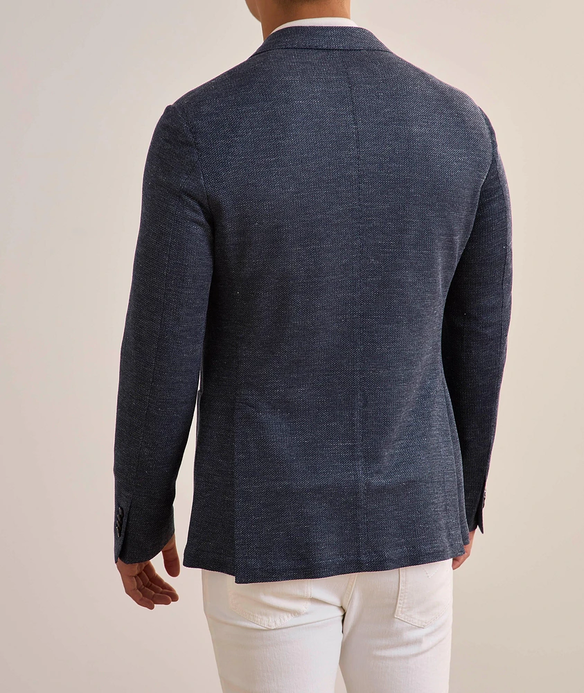 Linen-Cotton Jersey Sport Jacket