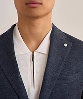 Linen-Cotton Jersey Sport Jacket
