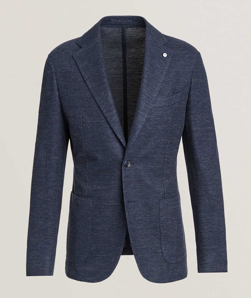 Linen-Cotton Jersey Sport Jacket