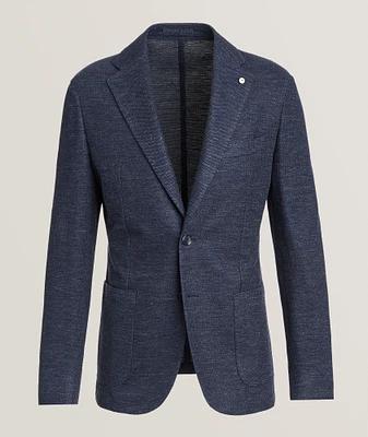 Linen-Cotton Jersey Sport Jacket
