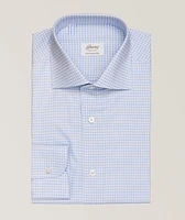 Cotton Micro-Check Twill Dress Shirt