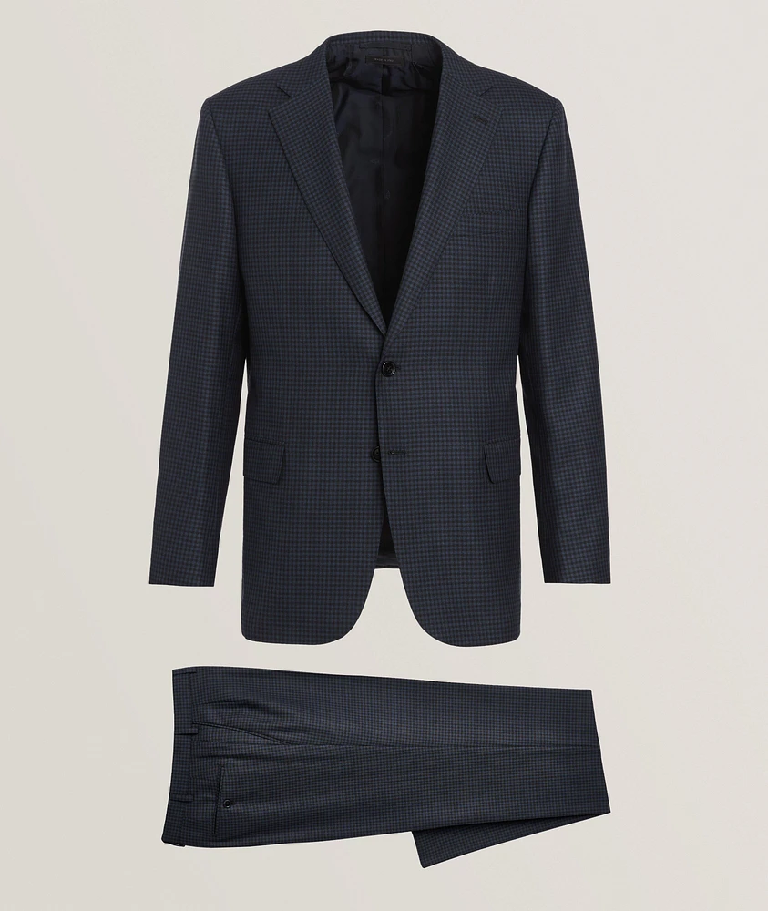 Brunico Micro-Check Wool Suit