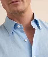 Hidden Button-Down Linen Shirt