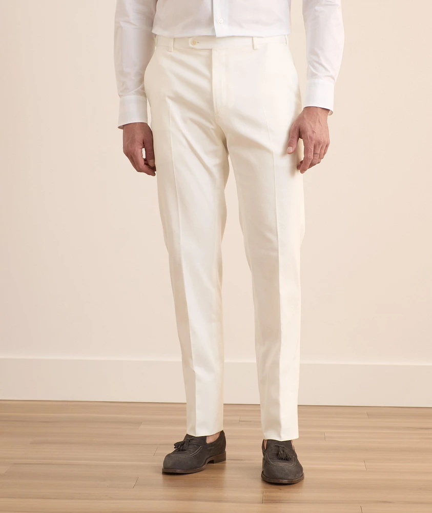 Gabardine Cotton-Stretch Tapered Pants
