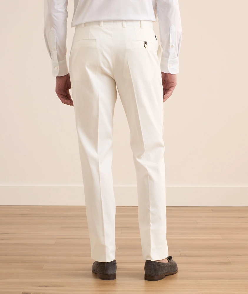 Gabardine Cotton-Stretch Tapered Pants