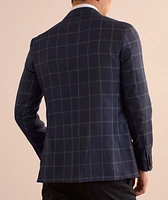 Kei Windowpane Cashmere-Linen-Silk Sport Jacket