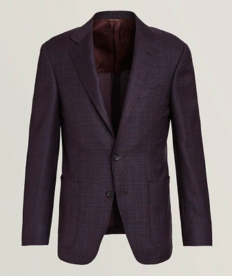 Kei Check Wool-Blend Sport Jacket