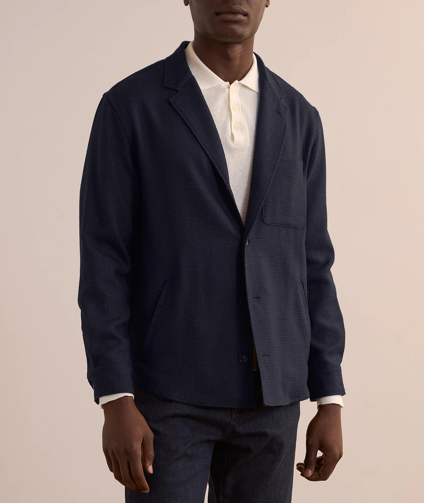 Nuvola Dobby-Textured Wool-Blend Overshirt