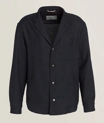 Nuvola Dobby-Textured Wool-Blend Overshirt