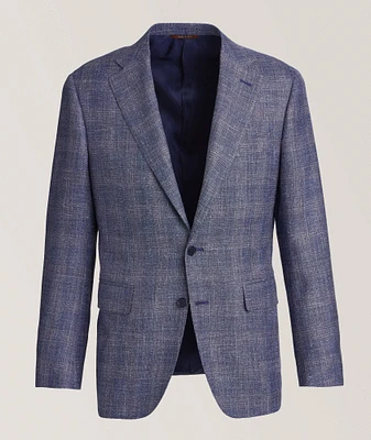 Check Wool, Silk & Linen Sport Jacket