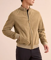 Nuvola Ultra-Soft Suede Bomber Jacket