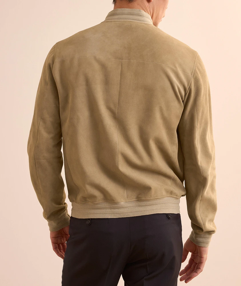 Nuvola Ultra-Soft Suede Bomber Jacket