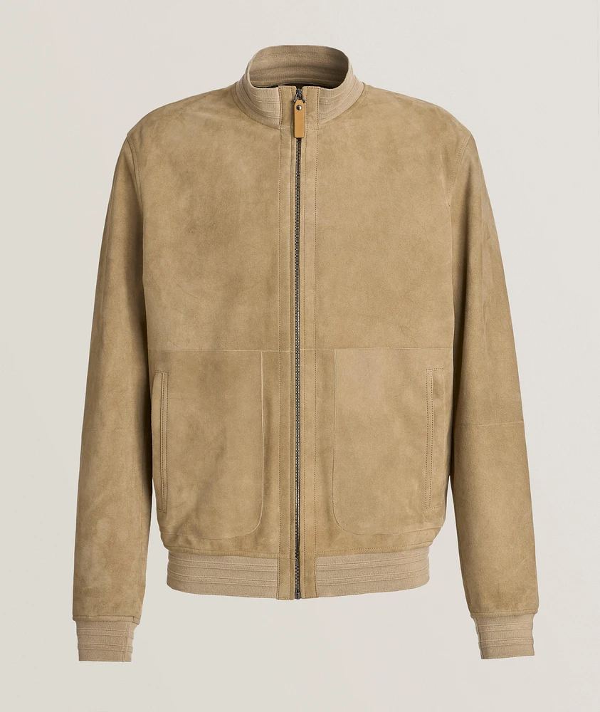 Nuvola Ultra-Soft Suede Bomber Jacket