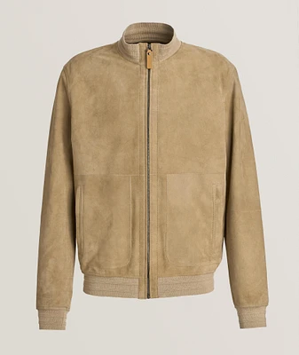 Nuvola Ultra-Soft Suede Bomber Jacket