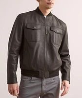 Leather Bomber Jacket