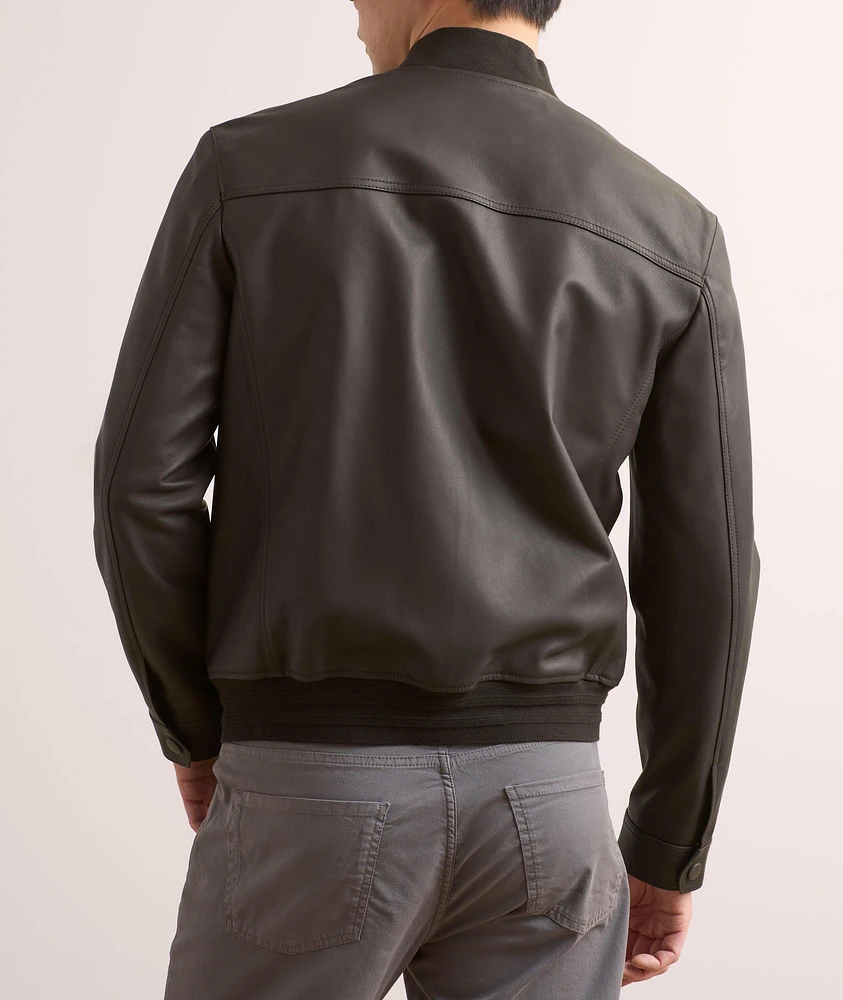 Leather Bomber Jacket