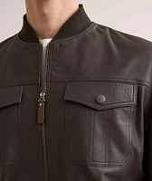 Leather Bomber Jacket