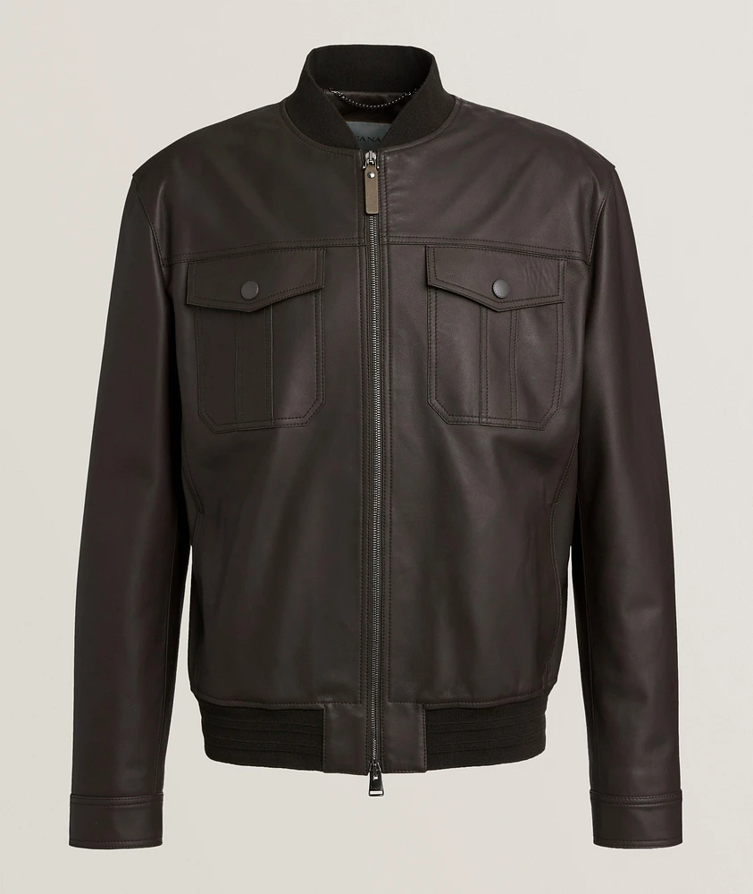 Leather Bomber Jacket